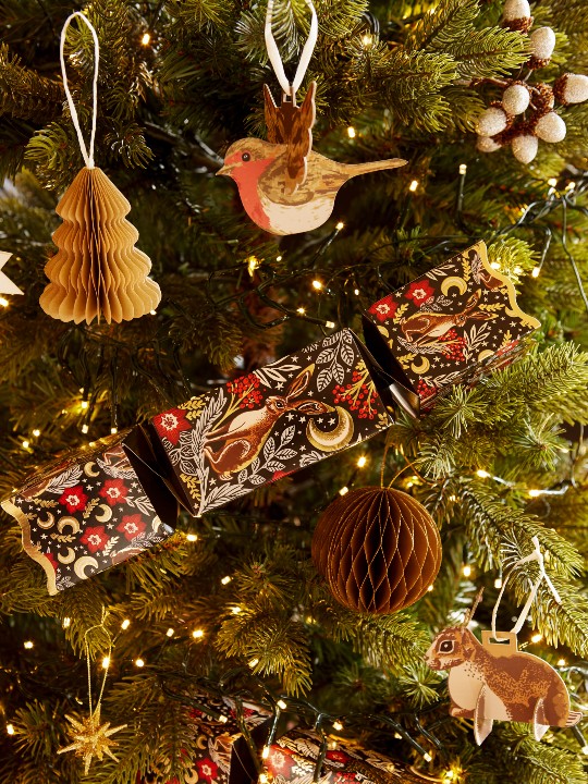 Christmas tree with British Red Cross decorations