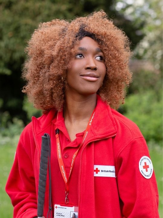 British Red Cross volunteer, Abi, who has been instrumental in the British Red Cross Surviving to thriving programme.