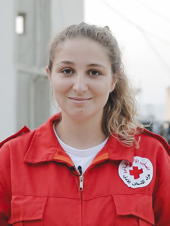 Red Cross volunteer Natasha