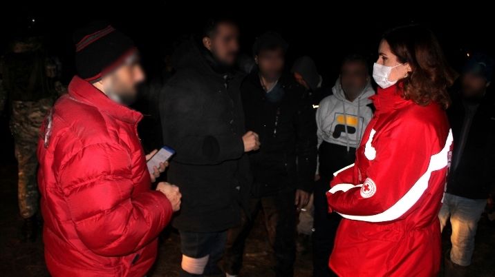 Belarus Red Cross teams are delivering clothes, food, hygiene items and blankets to migrants stranded on the Belarus-Poland border.