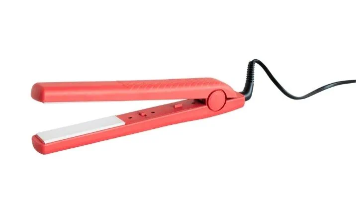 A pair of red hair straighteners