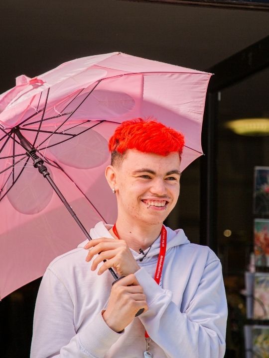 CJ, a volunteer at the British Red Cross shop in Hull.