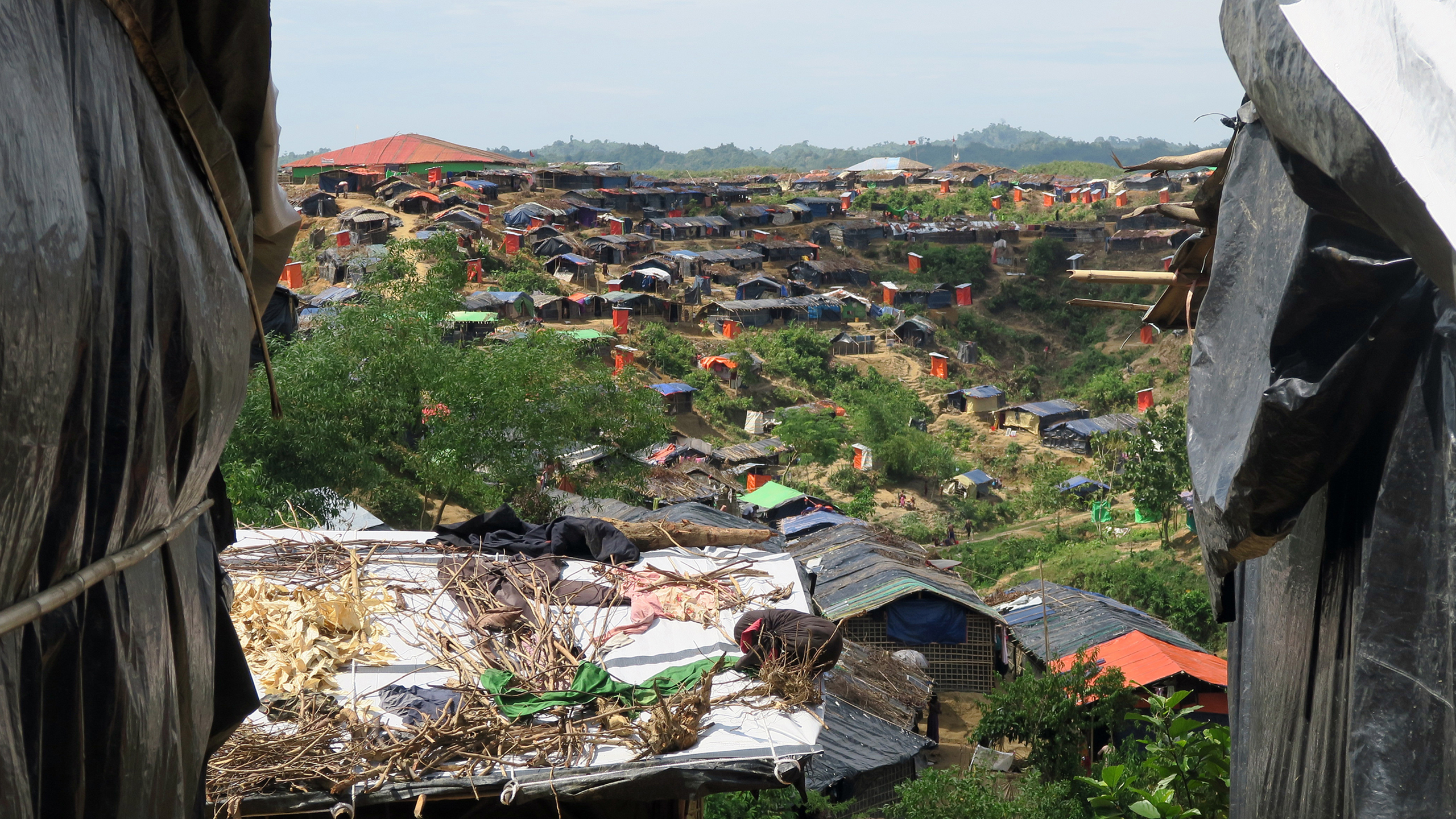 view of a rohingya camp in Bangladesh