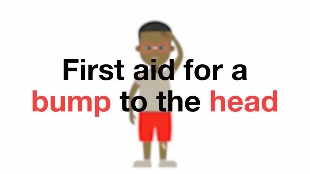 First aid for a bump to the head graphic