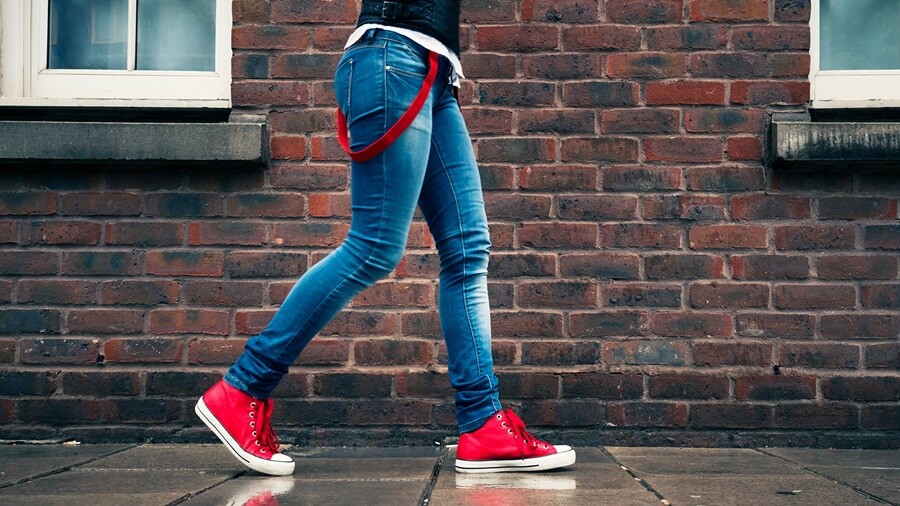 Person walking down the street.
