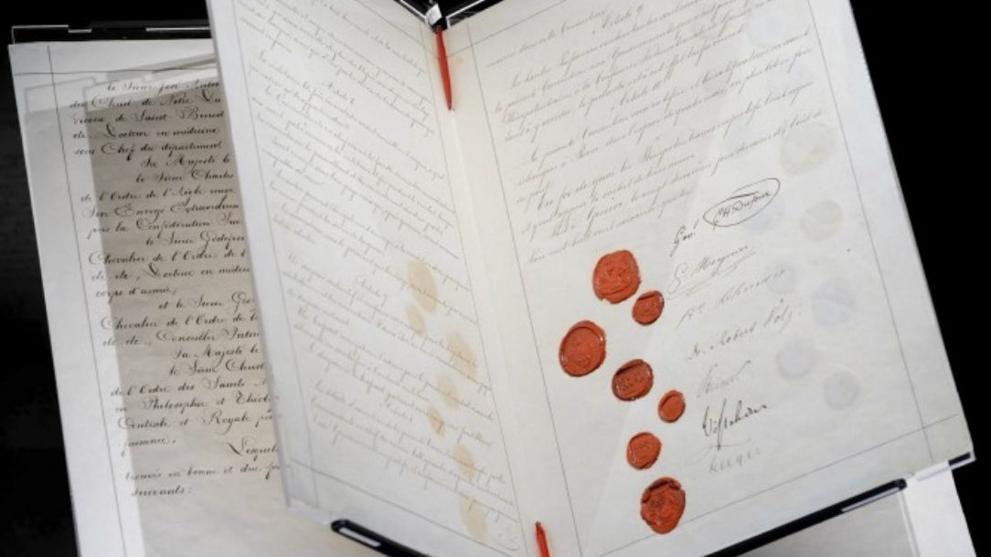 An image of the Geneva Convention from 1864