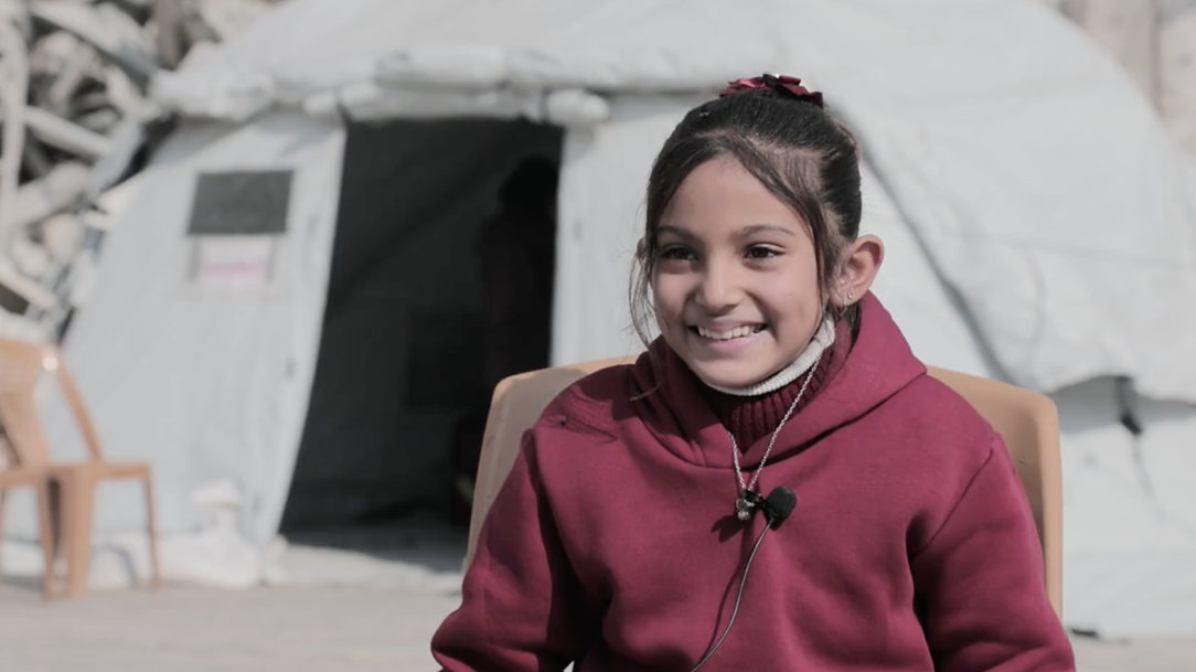 Leyam received medical treatment at the Palestine Red Crescent Society medical clinic in Jabalia.