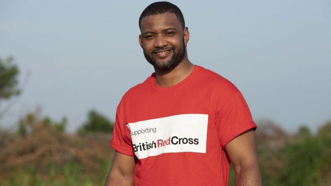 JB gill photographed taking part in the miles for refugees fundraising event