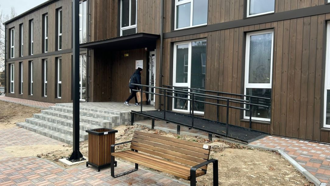 Modular housing in Ukraine, used to support internally displaced people affected by the conflict.