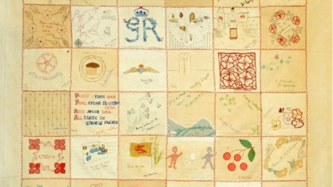 A close-up image of a section of the original Changi quilt