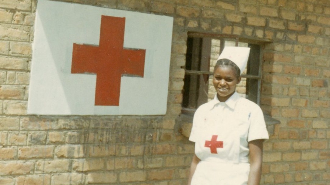 Constance, a volunteer from the Southern Rhodesia (Zimbabwe) branch of the British Red Cross, 1960s 