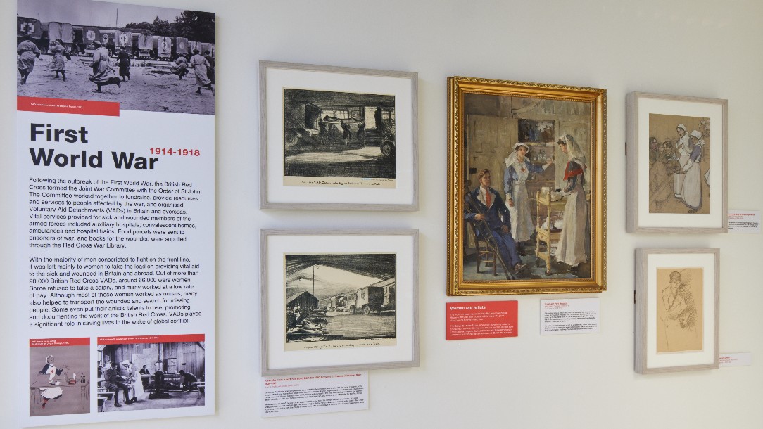 Image from our Museum of kindness exhibition shows artwork by women artists during the First World War