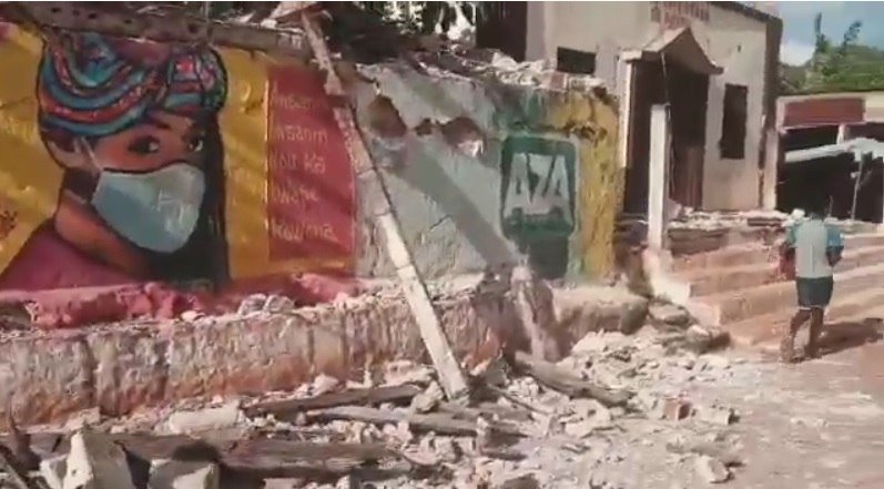 A video of the aftermath of Saturday's earthquake in Haiti