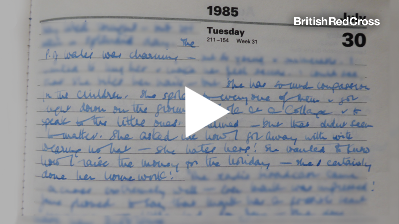 A picture of Eileen's diary from 30 July 1985