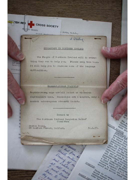 Document held by William Darby, an account of the life and work of his mother, Maureen