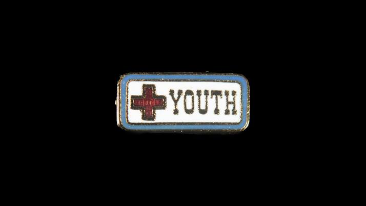 Red Cross Youth badge from the collection of Billy Nicholson