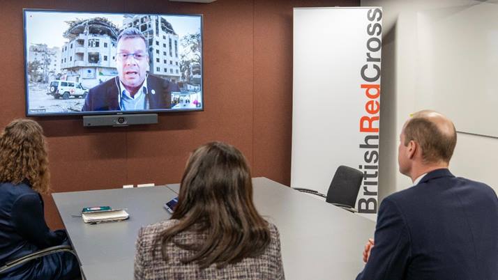 Prince William takes part in video call to Gaza