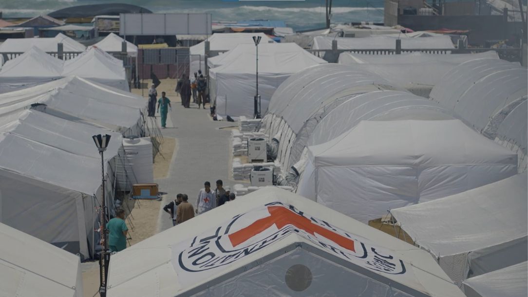 Scale of field hospital Rafah 1084 x 610