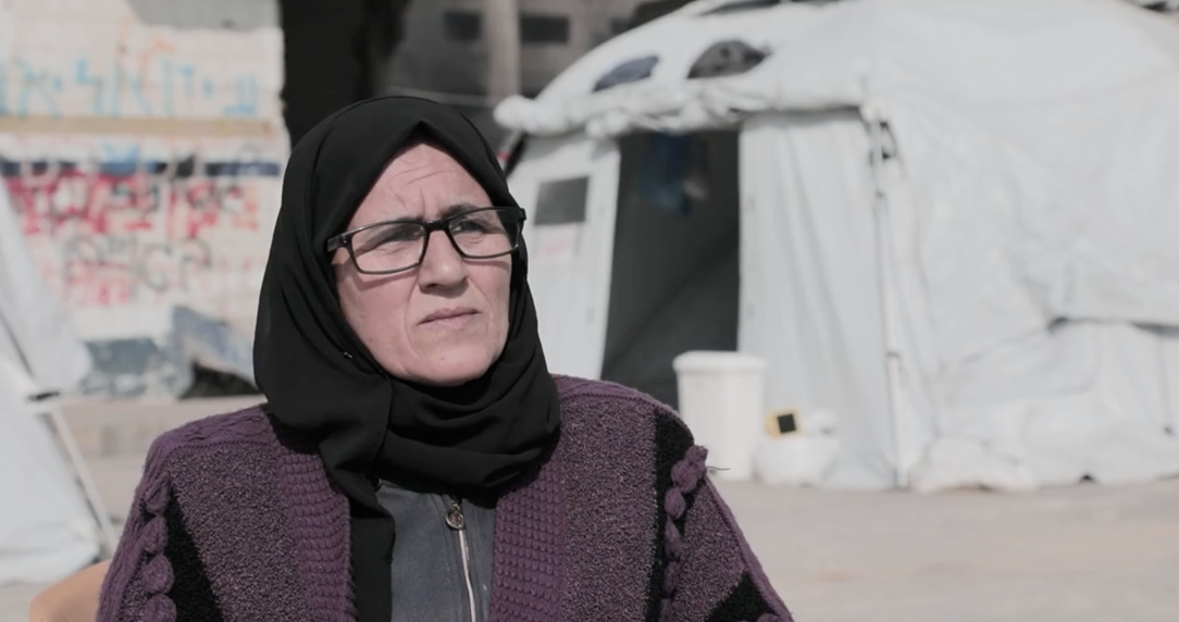 Soraya was treated at the Palestine Red Crescent Society medical point for a herniated disc in her spine.