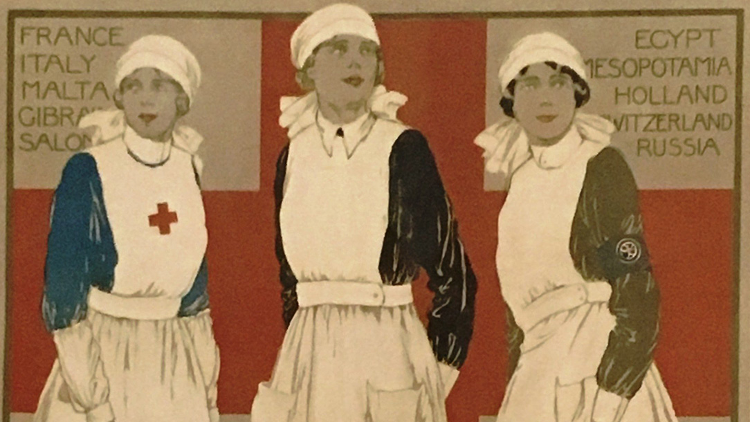 Poster designed for the recruitment of Voluntary Aid Detachments, or VADs, during the First World War.