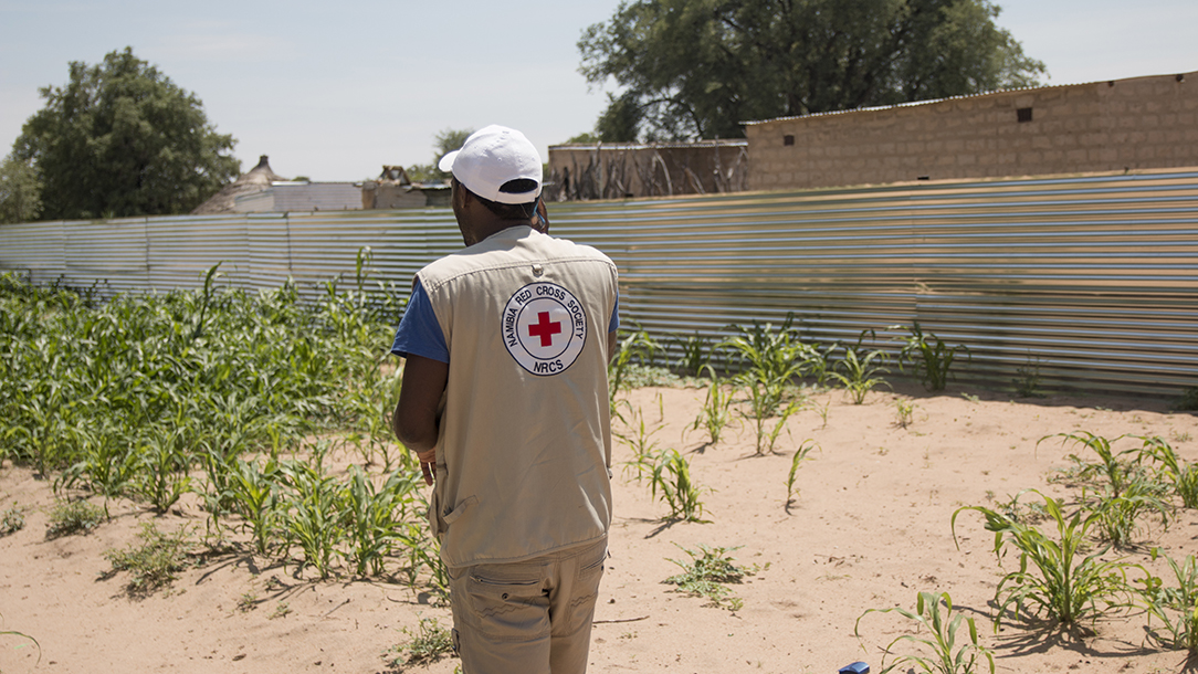 Namibia Red Cross volunteer